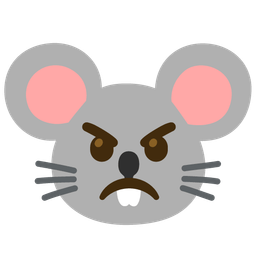angry face and mouse face