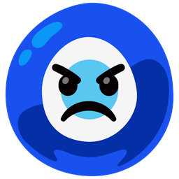 angry face and nazar amulet