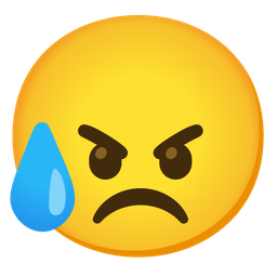 angry face and sad but relieved face