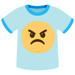 angry face and t-shirt