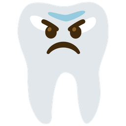angry face and tooth