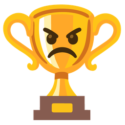 angry face and trophy