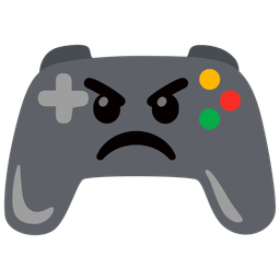 angry face and video game