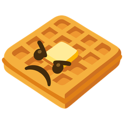 angry face and waffle
