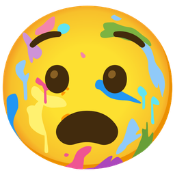 Anguished face and Artist palette