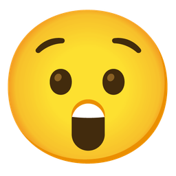 Anguished face and Astonished face