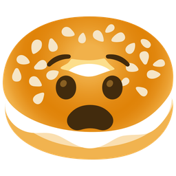 Anguished face and Bagel