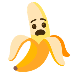 Anguished face and Banana