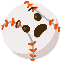 anguished face and baseball