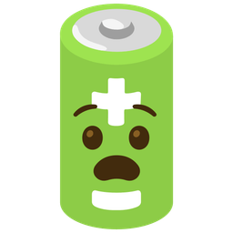 Anguished face and Battery