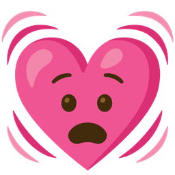 Anguished face and Beating heart