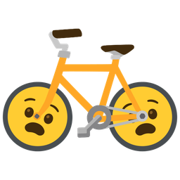 Anguished face and Bicycle