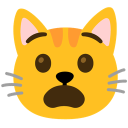 anguished face and cat face