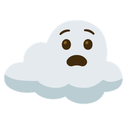 Anguished face and Cloud
