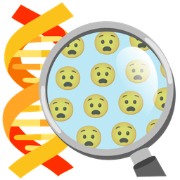 Anguished face and Dna