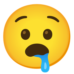 Anguished face and Drooling face