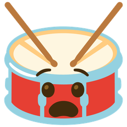 Anguished face and Drum