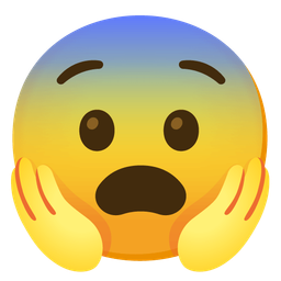 Anguished face and Face screaming in fear