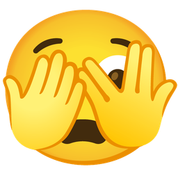 Anguished face and Face with peeking eye