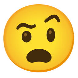 Anguished face and Face with raised eyebrow