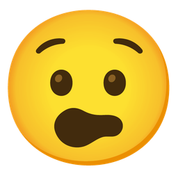 Anguished face and Frowning face with open mouth