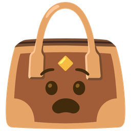 Anguished face and Handbag