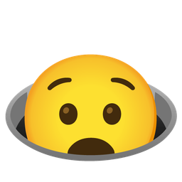 Anguished face and Hole