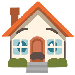 Anguished face and House