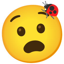 Anguished face and Lady beetle
