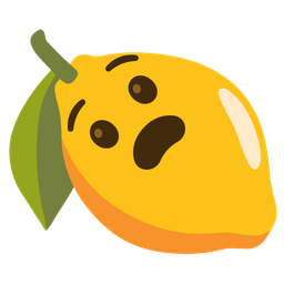 Anguished face and Lemon