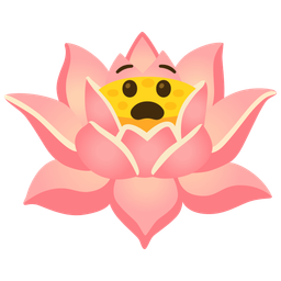anguished face and lotus