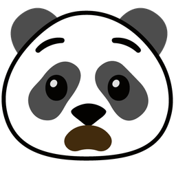 Anguished face and Panda
