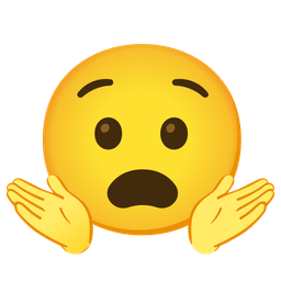 Anguished face and Person shrugging