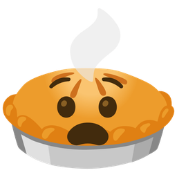 Anguished face and Pie