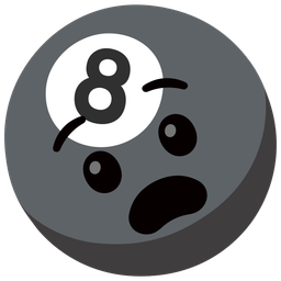 Anguished face and Pool 8 ball