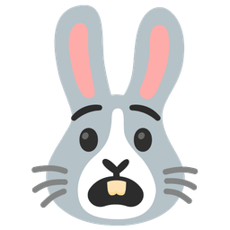 Anguished face and Rabbit face