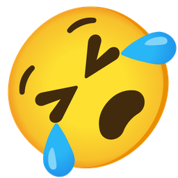 Anguished face and Rolling on the floor laughing