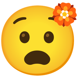 Anguished face and Rosette