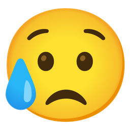 Anguished face and Sad but relieved face