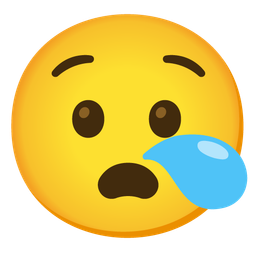 Anguished face and Sleepy face