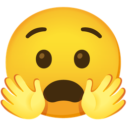 Anguished face and Smiling face with open hands