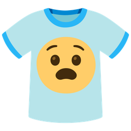 Anguished face and T-shirt