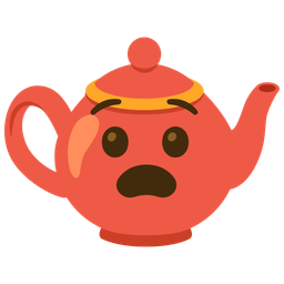 Anguished face and Teapot