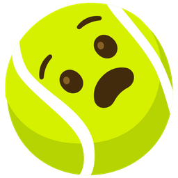 anguished face and tennis