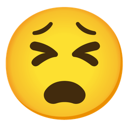 Anguished face and Tired face