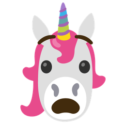Anguished face and Unicorn