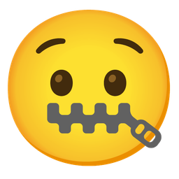 Anguished face and Zipper-mouth face