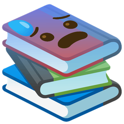 Anxious face with sweat and Books