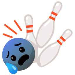 Anxious face with sweat and Bowling