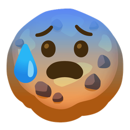 Anxious face with sweat and Cookie